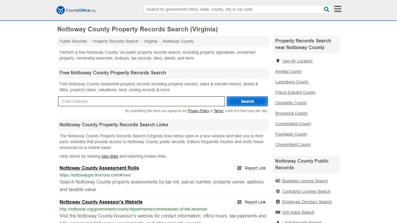 Nottoway County Property Records Search (Virginia) - County Office
